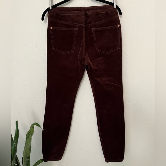 NEW ANTHROPOLOGIE PILCRO HIGH RISE SKINNY BROWN CORDUROY PANTS 28 - Picture 2 of 2